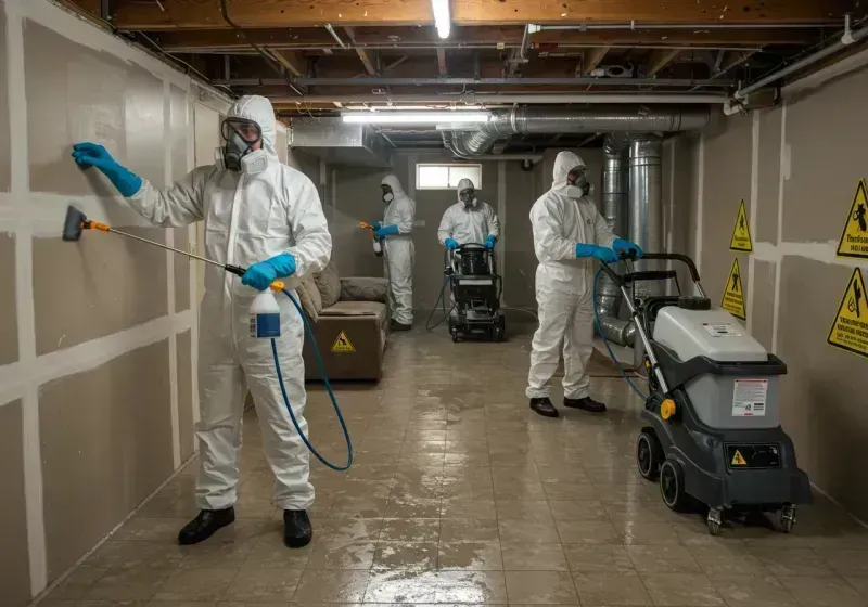 Basement Moisture Removal and Structural Drying process in Yorkshire, VA